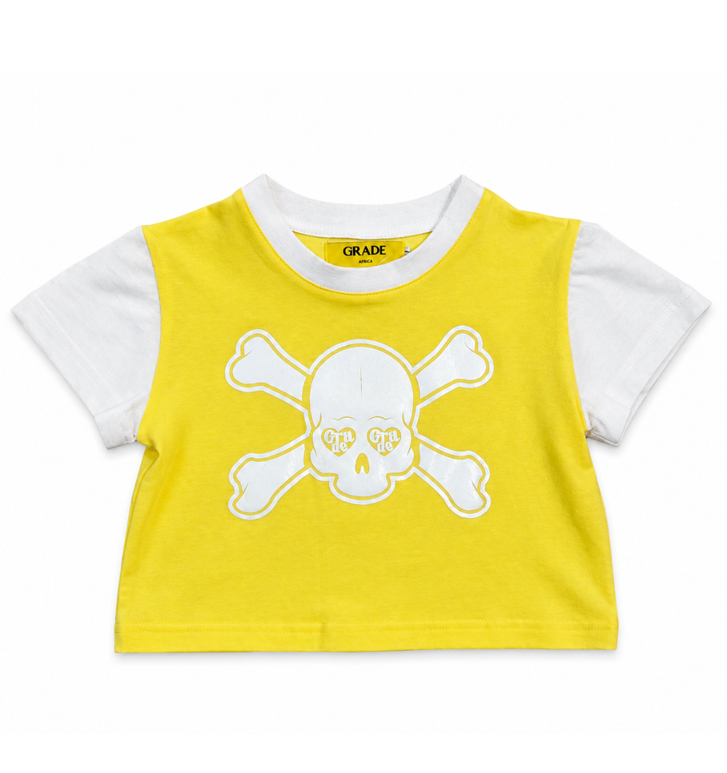 Skull Baby Tee Yellow