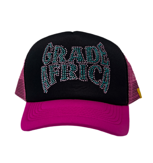 PINK/BLUE RHINE STONE TRUCKER