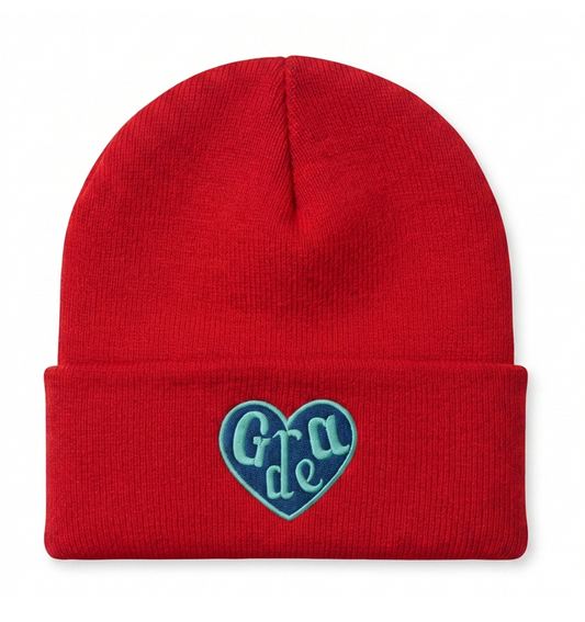 Grade Heart Beanie - Crimson Current