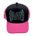 Grade Rhimestone Trucker - Black/Pink