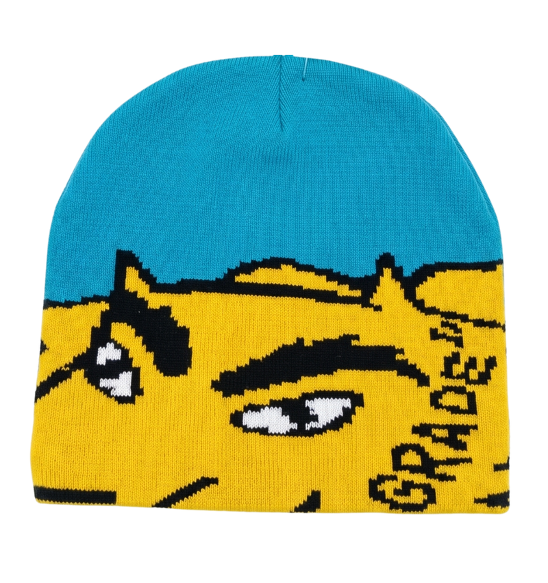 Lioness Knitted Beanie - Blue