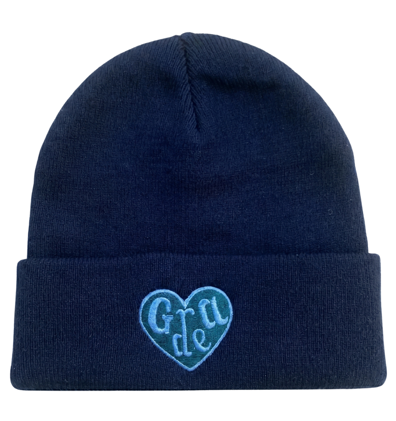 Grade Heart Beanie - Midnight Tide