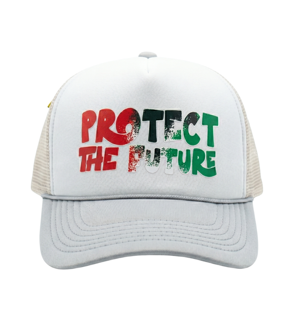 Grade Protect The Future Trucker 4 Palestine - White/Grey