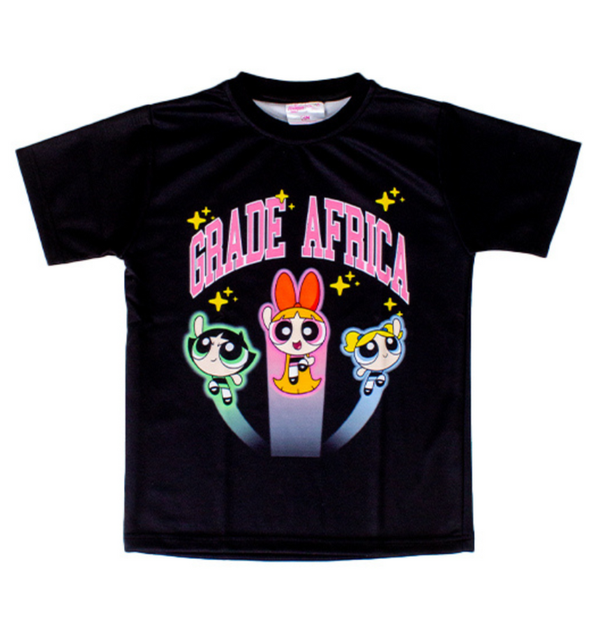 The Powerpuff Girls x Grade Africa - Family Tee Black Kids