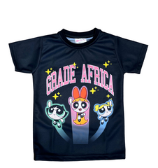 The Powerpuff Girls x Grade Africa - Family Tee Black Kids