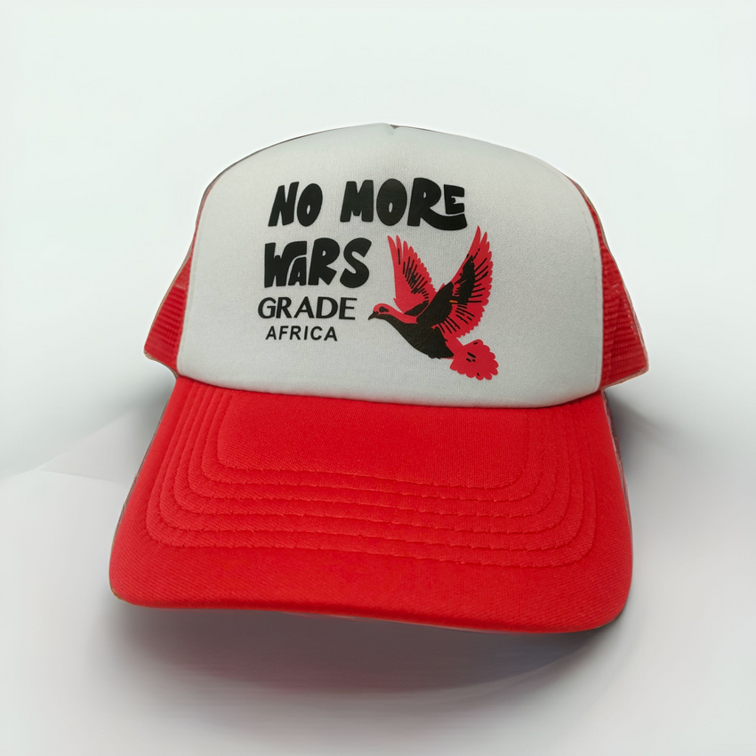 No More Wars Trucker Red